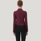 Long Sleeve Active Top with Half Zip Front and Slim Fit Design