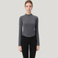 Long Sleeve Active Top with Half Zip Front and Slim Fit Design