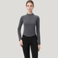 Long Sleeve Active Top with Half Zip Front and Slim Fit Design