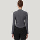 Long Sleeve Active Top with Half Zip Front and Slim Fit Design