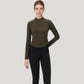 Long Sleeve Active Top with Half Zip Front and Slim Fit Design