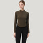 Long Sleeve Active Top with Half Zip Front and Slim Fit Design