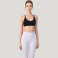 Scoop Neck Sports Bra with Thin Adjustable Straps and Smooth Seamless Design
