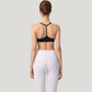 Scoop Neck Sports Bra with Thin Adjustable Straps and Smooth Seamless Design
