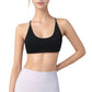 Scoop Neck Sports Bra with Thin Adjustable Straps and Smooth Seamless Design