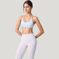 Scoop Neck Sports Bra with Thin Adjustable Straps and Smooth Seamless Design