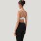 Scoop Neck Sports Bra with Thin Adjustable Straps and Smooth Seamless Design