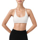 Scoop Neck Sports Bra with Thin Adjustable Straps and Smooth Seamless Design