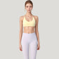Scoop Neck Sports Bra with Thin Adjustable Straps and Smooth Seamless Design