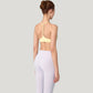 Scoop Neck Sports Bra with Thin Adjustable Straps and Smooth Seamless Design