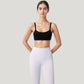 Square Neck Sports Bra with Wide Fixed Straps and Smooth Seamless Design