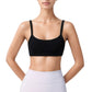 Square Neck Sports Bra with Wide Fixed Straps and Smooth Seamless Design