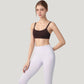 Square Neck Sports Bra with Wide Fixed Straps and Smooth Seamless Design