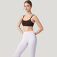 Square Neck Sports Bra with Wide Fixed Straps and Smooth Seamless Design