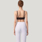 Square Neck Sports Bra with Wide Fixed Straps and Smooth Seamless Design