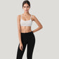 Square Neck Sports Bra with Wide Fixed Straps and Smooth Seamless Design