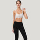 Square Neck Sports Bra with Wide Fixed Straps and Smooth Seamless Design