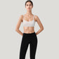Square Neck Sports Bra with Wide Fixed Straps and Smooth Seamless Design