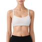 Square Neck Sports Bra with Wide Fixed Straps and Smooth Seamless Design