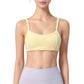 Square Neck Sports Bra with Wide Fixed Straps and Smooth Seamless Design