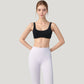 Scoop Neck Sports Bra with Wide Straps and Seamless Design