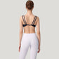 Scoop Neck Sports Bra with Wide Straps and Seamless Design