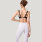 Scoop Neck Sports Bra with Wide Straps and Seamless Design