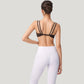 Scoop Neck Sports Bra with Wide Straps and Seamless Design