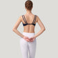 Scoop Neck Sports Bra with Wide Straps and Seamless Design