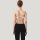 Scoop Neck Sports Bra with Wide Straps and Seamless Design