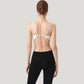 Scoop Neck Sports Bra with Wide Straps and Seamless Design