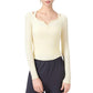 Long Sleeve Henley Activewear Top with Scoop Neckline and Streamlined Fitted Silhouette