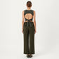 Square Neck Cropped Active Tank Top with Wide Straps and Fitted Stretch Design