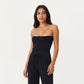 High Waist Flare Leg Pants with Foldover Waistband and Stretch Performance Fabric