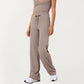 High Waist Flare Leg Pants with Foldover Waistband and Stretch Performance Fabric