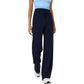 High Waist Flare Leg Pants with Foldover Waistband and Stretch Performance Fabric