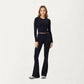 High Waist Wide Leg Pants with Drawstring Tie and Soft Stretch Fabric