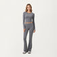 High Waist Wide Leg Pants with Drawstring Tie and Soft Stretch Fabric