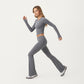 High Waist Wide Leg Pants with Drawstring Tie and Soft Stretch Fabric