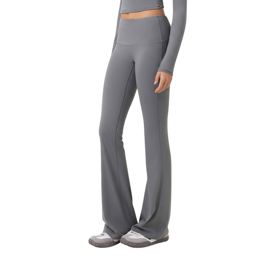 High Waist Wide Leg Pants with Drawstring Tie and Soft Stretch Fabric