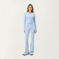 High Waist Wide Leg Pants with Drawstring Tie and Soft Stretch Fabric