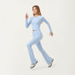 High Waist Wide Leg Pants with Drawstring Tie and Soft Stretch Fabric