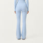 High Waist Wide Leg Pants with Drawstring Tie and Soft Stretch Fabric