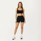 Square Neck Sports Bra with Contour Seam Design and Wide Supportive Straps