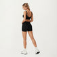 Square Neck Sports Bra with Contour Seam Design and Wide Supportive Straps