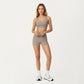 Square Neck Sports Bra with Contour Seam Design and Wide Supportive Straps