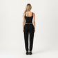 Square Neck Ribbed Tank Top with Body-Hugging Fit