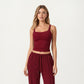 Square Neck Ribbed Tank Top with Body-Hugging Fit