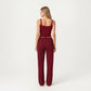Square Neck Ribbed Tank Top with Body-Hugging Fit
