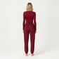 High-Neck Cropped Long-Sleeve Top with Soft Textured Fabric